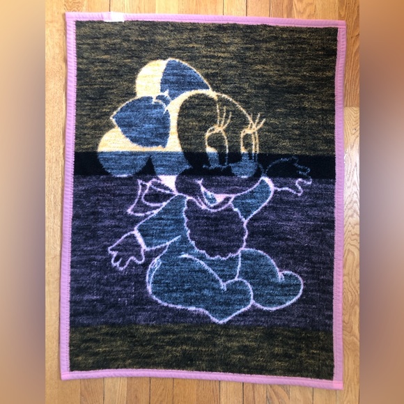 Vintage Biederlack Disney Baby Minnie Mouse Blanket - Picture 4 of 6